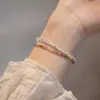 Pulsera de Turmalina Arcoíris Natural, Pulsera de Cristal Natural, Pulsera de Cuentas de Mijo de Turmalina, Joyería de Mano de Moda