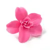 Cabeças de flores de seda de orquídea artificial transfronteiriças para headwear DIY feito à mão, coroas, acessórios, decorações de chapéu de praia e componentes de arte floral