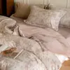 Conjunto de cama de quatro peças espesso, quente e matelassado para outono e inverno, com fleece de coral e flanela, incluindo uma capa de edredom, lençol de cima e lençol com elástico