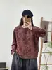 26 Sudadera Nueva de Otoño para Mujer con Estampado Vintage, Cuello Redondo, Corte Holgado, Jersey de Manga Larga, Top Artístico Casual, Nuevo Estilo