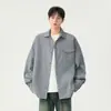 Camisa de manga larga NASA ABOUT para hombre, nueva colección primavera/otoño 2026, corte holgado, casual y elegante, camisa/chaqueta