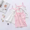 [Oferta Especial] Camisola de Verão para Meninas Tops Básicos para Meninas Roupa Íntima Infantil Roupa Externa para Bebês Camisola