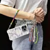 Cordón Corto de Diamantes Completos Cuerda de Muñeca de Lujo Incrustada con Diamantes Llave Identificación Cadena Anti-Pérdida Personalizada Nueva Cuerda de Mano para Exportación