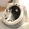 En stock, nido de gato semicerrado, lindo nido de gato de cuatro estaciones, nido de perro de celebridad de Internet universal, nido de perro cálido de invierno, nido de mascota al por mayor