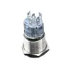 Botón metálico de alta corriente 10A autoblocante alta potencia impermeable alimentación 16mm certificación IP67 impermeable