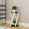 Suporte de Flores de Ferro para Varanda, Suporte de Flores Combinado de Dois Níveis para Piso Interno para Plantas Verdes, Suculentas e Plantas de Entrada
