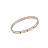 Kajia Moda Pareja Pulsera de Acero de Titanio de Diez Diamantes Que No Se Desvanece, Aliento de Bebé de Moda, Pulsera de Acero Inoxidable de Alta Gama para Niñas
