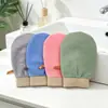 Toalha de banho esfoliante, toalha de banho esfoliante de areia grossa para remover sujeira forte, para esfregar as costas, luvas de banho multicoloridas para homens e mulheres