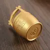 Un Cubo de Adornos Dorados para Atraer Arroz y Tesoro, Metal Sólido Sala de Estar, Estudio, Mesa de Centro, Oficina Jarrón Tesoro Cuenco Adornos Decorativos