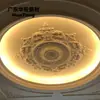 Panel de techo artístico de yeso con bloques de color para entrada de villa y sala de estar, con panel de luz redondo empotrado, personalizable