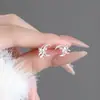 Brincos de Argola de Alta Qualidade para Mulheres, Design de Nicho Estilo Ins, Brincos Doces e Elegantes, Acessórios de Orelha Modernos Estilo Coreano