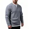 Nueva colección Otoño/Invierno 2026: Suéter de punto casual de dos piezas con look europeo y americano para hombre, suéter ajustado para hombres jóvenes, perfecto como capa interior