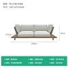 Conjunto de Móveis de Design Aberto para Exterior Sofá de Lazer Nordic Teak Pátio Varanda Jardim Pousada Villa