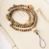 Nuevo Lanyard para Teléfono Móvil Colgante de Cuello Estilo Chino Sandalo Verde Bodhi Pata de Gato Cadena para Teléfono Móvil Anillo para Correr Loto de Mano