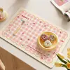 Mantel individual estilo crema, impermeable y a prueba de aceite, mantel sin lavado, tapete pequeño para mesa, tapete para mesa de cafetera, tapete resistente al calor para mesa de comedor