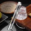 Pinça de gelo de aço inoxidável pinça de partícula de gelo pinça de cubo de gelo cozinha doméstica tamanho pequeno 430 clipe de comida transfronteiriço suprimentos de hotel atacado