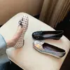 Zapatos de Mocasín Redondos Plateados Estilo Francés con Lazo y Lunares para Mujer, Dulces Zapatos Ballet Mary Jane con Aumento Oculto de Altura