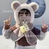 Nuevo sombrero de peluche para niños, unisex, engrosado y a prueba de viento, con un sonido chirriante al apretarlo, diseño de pingüino de dibujos animados tejido, lindo para bebés y niños pequeños