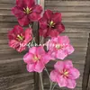 3 Cabeças de Flores Artificiais de Tulipa Tulipas Artificiais Sorriso Aberto Impressas em 3D Flores de Casamento Arranjo de Flores para Salão de Casamento