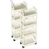 Carrito de Almacenamiento Pequeño con Ruedas, Almacenamiento para Baño, Estante Móvil de Piso para Snacks en Sala de Estar, Almacenamiento de Múltiples Niveles