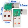 Base hembra USB 3.1 Tipo C con placa fija, interfaz de carga y datos, conector macho y hembra C, placa de prueba, inserción positiva y negativa a doble cara