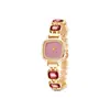 Nuevo Comercio Exterior Popular Cuadrado Caramelo de Roca Cubo de Azúcar Pequeño Reloj Diamante Grande Brillante Pulsera de Nácar Reloj para Mujer Dropshipping