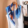 Lenço Quadrado Artístico e Fresco 70cm para Mulheres, Lenço de Seda Floral, Estilo Fino de Verão, Adequado para Combinar com Vestidos e Camisas, Pequeno Lenço Decorativo para Pescoço