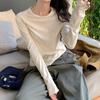 En Stock Mayorista del Fabricante Nuevo Color Sólido para Mujer Nueva Camiseta Suave y Ligera de Manga Larga