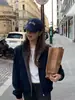 Jaqueta Reversível Estilo Coreano Fan Sun XH Outerwear Dongdaemun Outono Nova Chegada Gola Alta Zíper Jaqueta de Lã Feminina