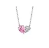 Tiktok Live Mais Vendido Colar Companheiro de Diamante Branco e Diamante Rosa Corrente da Clavícula Presente Qixi Joias Simples de Alto Padrão Atacado