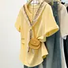 Estilo Dulce Francés Talla Grande Moderno Reductor de Edad Verano Ensanchado Ampliado Ropa de Mujer Camiseta Manga Corta Femenina 11431 Estilo Coreano