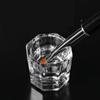 Copo de cristal para esmalte de unha copo octogonal aberto copo de vidro copo para lavar pincel com líquido espesso ferramentas de mistura atacado