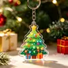Llaveros de Navidad acrílicos personalizados para ventas transfronterizas, decoraciones estudiantiles, accesorios para bolsos y decoraciones para llaves como regalos