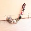 Latão Puro Dragão Nove Filhos Poulao Vintage Chaveiro Decorativo para Carro Pingente Ornamento Tecido à Mão Acessório Pingente