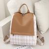 Nueva moda rombo pu mochila de ocio Urbana Fresca fabricantes de bolsos para mujer venta al por mayor exportación de comercio exterior generación