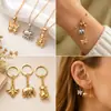 Accesorios de Joyería de Acero Inoxidable Elefante Mariposa Osito Colgante Transfronterizo Hecho a Mano DIY Pulsera Collar Pendientes Colgante Pequeño
