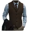 En Stock Bestseller de Amazon Chaleco para Hombre, Corte Entallado Patrón Espiga Un Botón Casual Lujo Chaleco para Novio