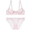 Conjunto de Renda Sexy Estilo Francês Lingerie Verão Leve Respirável Cruzamento de Fronteira Grande Busto Redutor Sutiã e Calcinha Conjunto Comércio Exterior Sutiã