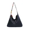 2026 Nuevo Bolso de Hombro Único de Doble Cara Estilo Retro Gran Capacidad Nudo de Lazo para Niñas Bolso Tote Versátil con Diseño de Moda