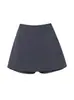 Falda Gris de Corte A para Mujer, Falda-Pantalón Deportiva Casual Versátil, Falda Corta de Traje para Primavera y Verano, Falda Bodycon de Cintura Alta para Mujer Petite