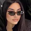 Gafas de Sol para Mujer con Marco de Diamante Estampado de Leopardo Moda Ins Estilo Callejero Gafas de Metal Modernas Geniales Lujo Ligero Sensación de Alta Gama Gafas de Sol