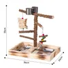 Parque de Juegos para Pájaros Parrot Pepperwood con Escalera, Columpio, Plataforma para Pájaros, Parque de Entrenamiento para Periquitos, Parque de Juegos para Periquitos