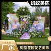 Exibições Florais Criativas Comerciais, Arte Floral Jardim de Monet, Adereços Fotográficos Árvore de Flores, Adereços Populares para Redes Sociais, Fábrica de Produção