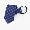 Gravata Masculina com Zíper Formal de Negócios 8cm Gravata Listrada Grátis Noivo Casamento Padrinhos Gravata Vermelha Preta