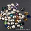 Nuevo Set de 50 Piezas Más Vendido de Diamantes para Uñas con Punta Cuadrada Gruesa, Diamantes de Caramelo Duro con Forma de Corazón de Durazno, Diamantes de Vidrio con Recubrimiento de Color, Empaque Combinado del Fabricante