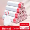 Saco de lixo engrossado doméstico preto grande hotel cozinha boca plana colete portátil pequeno grande fábrica frete grátis