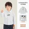 Ropa infantil Kaka Panda camisa de cuadros para niños conjunto de otoño para niñas camisa infantil ropa de bebé top casual para niños pequeños