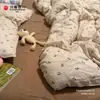 Sábana de Algodón Puro de Doble Capa de Grado A para Maternidad e Infancia, Amigable con la Piel, para Dormitorio de Estudiantes, Cama Individual Infantil, Sábana Ajustable y Funda de Edredón
