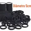 5CM toalha anel de borracha banda feminina gravata cabeça versão coreana de alta elasticidade durável couro caso temperamento simples preto cabeça corda atacado