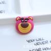 Accesorios de resina con forma de oso de fresa roja y rosa de dibujos animados, funda para teléfono móvil, accesorios para el cabello, caja de almacenamiento de material de bricolaje, accesorios